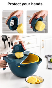 Cortador de Verduras Multifuncional, Rebanador <span class=keywords><strong>Giratorio</strong></span> Mágico con Cesta de Drenaje - Product Image 5