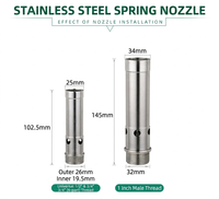 Buse à bulles de haute qualité en acier inoxydable pour fontaine, jet d'eau pour jardin, bassin, aménagement paysager, décoration aquatique