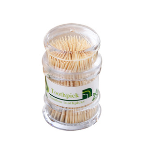Palillos cilíndricos en forma de pagoda para restaurantes y hoteles, palillos desechables de bambú portátiles de doble punta para el hogar. - Product Image 4
