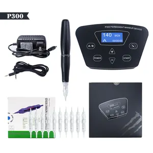 Bio maser Permanent Makeup Machine Tattoo Gun Black Pearl Tattoo Maschine für Micros hading Machine & Microb lading Training Kit