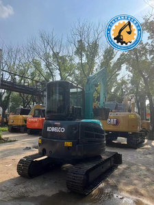 Mini-excavatrice Kobelco SK55 d'occasion, d'origine japonaise, 5,5 tonnes, excavatrice hydraulique sur chenilles, bon état, en stock - Product Image 3