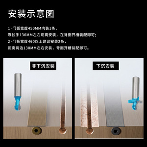 Minimalist Wardrobe Door Panel Straightener Aluminum Alloy 1.5 1.8 2.1 2.44 2.78 M Wall <b>Mount</b> Non Detachable - Product Image 5
