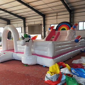 Château <span class=keywords><strong>gonflable</strong></span> commercial personnalisé en PVC avec une capacité de 200 à 500 kg pour enfants et adultes, idéal pour les locations de fêtes intérieures/extérieures - Product Image 5
