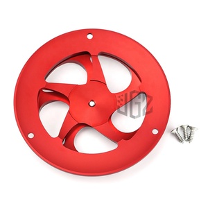 ฝาครอบเครื่องยนต์อะลูมิเนียม CNC สำหรับรถมอเตอร์ไซค์ พร้อมพัดลมระบายความร้อนแบบหมุนได้ อุปกรณ์ป้องกันหม้อน้ำ สำหรับ Vespa Sprint Primavera 150 - Product Image 5