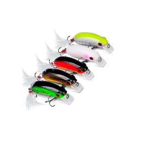 Leurre de pêche 6cm 10g <span class=keywords><strong>brochet</strong></span> coulant <span class=keywords><strong>petit</strong></span> leurre de vairon de ver Wobbers avec crochet de plume - Product Image 4