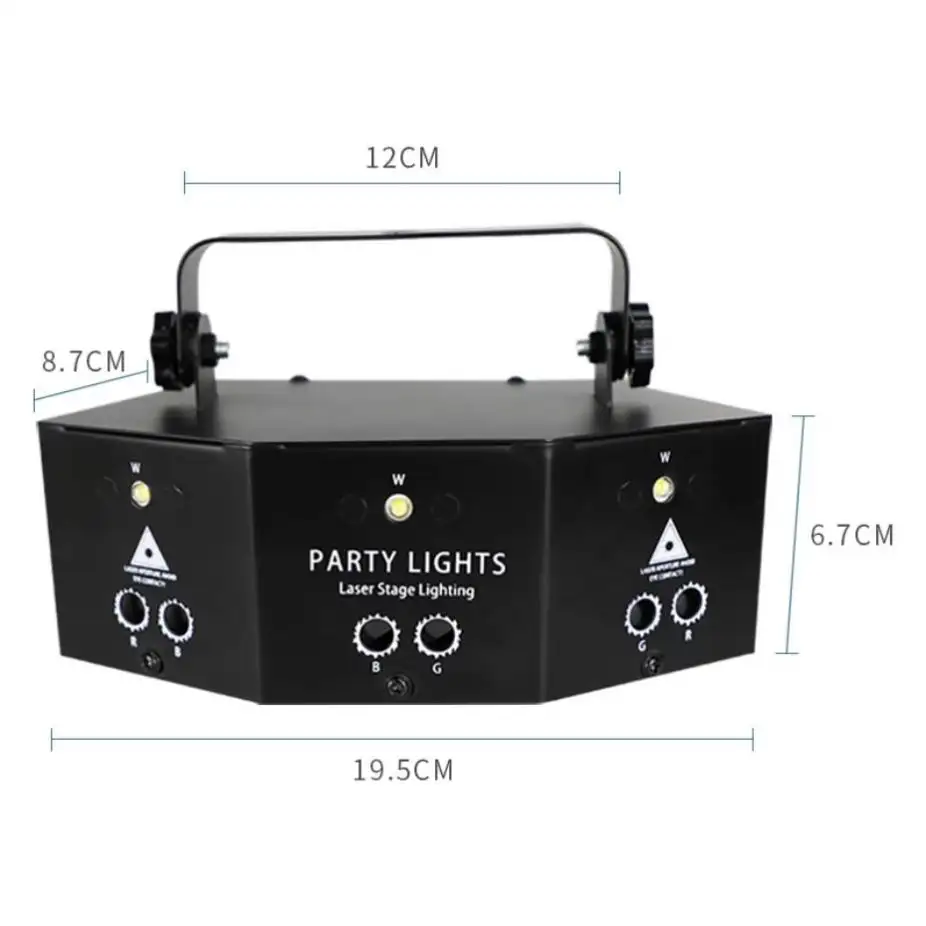 9 Eyes KTV Bars Stage Party Light Sound Activated Home Projection Cool Dazzling DMX DJ Disco Laser Strobe Light