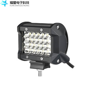 ไฟสปอร์ตไลท์ LED ขนาด 4 นิ้ว 4 แถว 72W สำหรับรถออฟโรด ติดตั้งบนหลังคาหรือกันชน ตัวเรือนอะลูมิเนียมอัลลอย ใช้ไฟ DC - Product Image 3
