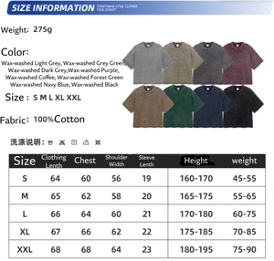 Camisetas personalizadas con logo impreso digitalmente, lavadas al ácido, estilo vintage, 100% algodón de alto gramaje, corte holgado, efecto lavado a la nieve. - Product Image 6