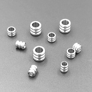 Stainless Steel Spacer <b>Beads</b> Large Hole Round Smooth 3 Layer DIY Jewelry Findings Components <b>for</b> <b>Bracelet</b> Making - Product Image 1