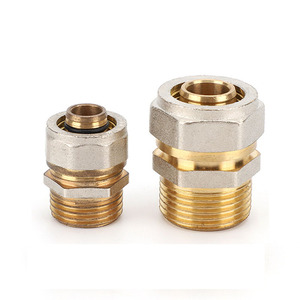 Raccords de plomberie en <span class=keywords><strong>cuivre</strong></span> de 15 mm, fournitures pour tuyaux PEX et raccords à compression en laiton, traitement de surface plaqué, accessoires de plomberie - Product Image 1