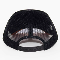 Topi Baseball Kanvas 6 Panel Unisex Abu-abu Tua Hitam dengan Cetak Puff, 100% Katun, Bagian Belakang Berjaring, Dapat Disesuaikan, Bordir Custom, Gesper Logam