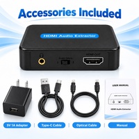 Extracteur audio HDMI Hardrock OZV8C 4K 30Hz avec sortie optique TOSLINK et sortie stéréo 3,5 mm