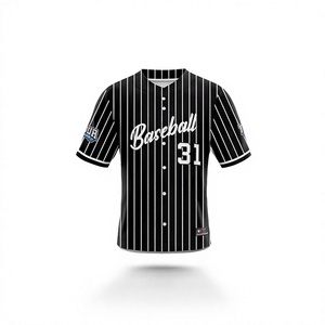 Camisetas de Béisbol Personalizables con Nombre de Equipo, 100% Poliéster, Impresión por Transferencia de Calor, Transpirables, de Secado Rápido, Unisex, Tallas para Adultos, Venta al Por Mayor - Product Image 4