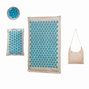 Alfombrilla de Acupresión Terapéutica Profesional, Juego de Alfombrilla de Yoga con Almohada de Semillas de Lino, Alivio del Dolor, Masaje en Casa - Product Image 1