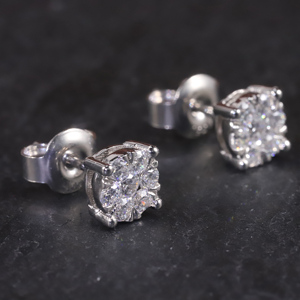 <span class=keywords><strong>Boucles</strong></span> <span class=keywords><strong>d</strong></span>'<span class=keywords><strong>oreilles</strong></span> en <span class=keywords><strong>or</strong></span> massif pur 14K <span class=keywords><strong>750</strong></span> 375 en <span class=keywords><strong>or</strong></span> blanc H SI avec <span class=keywords><strong>diamant</strong></span> véritable naturel - Product Image 2
