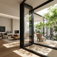 Puertas y Ventanas Horizontales Fijas de Aleación de Aluminio de Fábrica, Diseño Artesanal, Resistentes al Viento, para Uso Exterior en Cocinas, Escuelas y Más