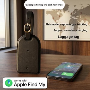Etiqueta Localizadora de Equipaje con GPS + Apple Find My + Google, Carga Inalámbrica, Antipérdida, para IOS y Android, Localizador de Llaves de Cuero PU - Product Image 6