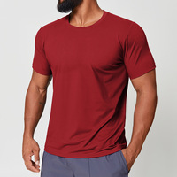 T-shirt homme neuf en tissu brossé, col rond, séchage rapide, doux pour la peau, manches courtes, haute extensibilité, sport, décontracté, randonnée, basketball, tennis