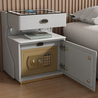 Table de chevet moderne et intelligente pour chambre à coucher, avec 3/1 tiroirs, verre trempé, haut-parleur Bluetooth, USB, mobilier de maison