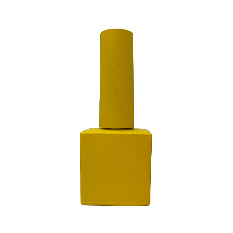 Factory Custom Empty Square Glass Nail Polish Bottle With Brush Cap