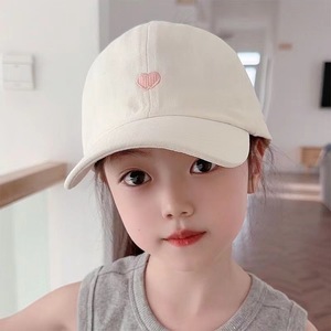 Algodón Niños Loving Hart Half-top con cola de caballo <span class=keywords><strong>Gorra</strong></span> de béisbol bordada <span class=keywords><strong>Gorra</strong></span> de protección solar transpirable para niños - Product Image 4