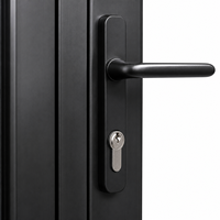 Portes d'entrée doubles à cadre en alliage d'aluminium moderne avec façade en verre, tailles 36x80 et 44x88 pouces, personnalisables OEM pour entrée résidentielle