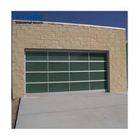 Puerta automática de aluminio con vidrio Low-E, seccional elevable, remoto para villas, precio fábrica