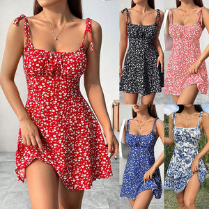 Robe Courte Décontractée et Chic pour Femme, Style Basique, Bretelles Européennes et Américaines, Collection Été 2025, Meilleure Vente - Product Image 2