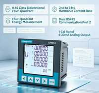 Compteur d'énergie intelligent triphasé, classe 0.5S, bidirectionnel, quatre quadrants, harmoniques du 2ème au 31ème, RS485, Compere KPM53E