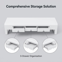 Support de moniteur universel multifonctionnel avec solutions de rangement complètes et plateforme de charge pour appareils