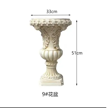 2022 RF Outdoor high quality decor fiberglass injection molding flower pot moulds silicone concrete cement flower pot molds