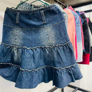 Minifalda de Mezclilla Plisada Estilo Y2K <span class=keywords><strong>Vintage</strong></span> al por Mayor para Mujer, Falda de Verano JackWen, <span class=keywords><strong>Ropa</strong></span> <span class=keywords><strong>Usada</strong></span> - Product Image 6