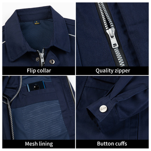 Chất Lượng Cao Làm Việc Áo Khoác Quần Phù Hợp Với Nhà Máy Trực Tiếp TC Xây Dựng Làm Việc Quần Áo Tẩy Tế Bào Chết Đồng Phục Cho Nam Giới Phụ Nữ - Product Image 2