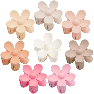 Candy Color Hawaii <b>Hair</b> <b>Clip</b> <b>Hair</b> Claw <b>Clips</b> Girls Elegant Plastic Colorful Flower Claw <b>Clips</b> - Product Image 2