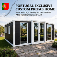 Conteneur pliable et extensible de 20 pieds, maison préfabriquée de luxe à 3 chambres, prix Chine, à vendre au Portugal