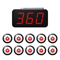 Système d'appel sans fil JIANTAO F360 pour restaurants avec affichage LED, portée de 100 m, gestion des files d'attente et service d'appel