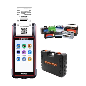 เครื่องทดสอบแบตเตอรี่ CCA SOC SOH หน้าจอสัมผัส <span class=keywords><strong>5</strong></span>.<span class=keywords><strong>5</strong></span> นิ้ว พร้อมเครื่องพิมพ์ KONNWEI KW750 สำหรับแบตเตอรี่รถยนต์ รถจักรยานยนต์ รถบรรทุก เรือ 6/12/24V - Product Image 1