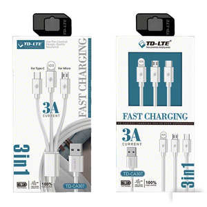 Câbles de données <span class=keywords><strong>USB</strong></span> <span class=keywords><strong>mini</strong></span> portables 3 en 1, chargeur multi-téléphones, câble de charge super rapide 3 en 1 - Product Image 6