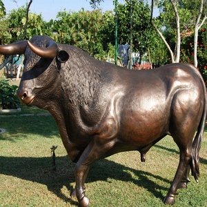 Statue de taureau grandeur nature en métal de style européen, sculptures de bisons en métal, statue de taureau de corrida en bronze coulé - Product Image 6