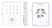Boîtier en métal 13.56MHz clavier tactile à broches RFID lecteur autonome contrôleur prise en charge carte IC 5000 utilisateur pour un contrôle d'accès de porte