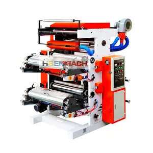 Fully automatic small business Chinese plastic poly bag 2 color flexo printing machine