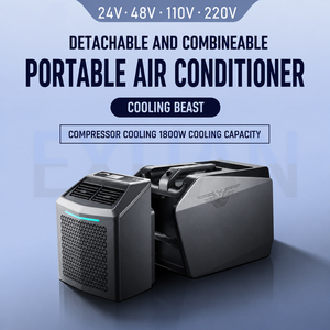 Mini Aire Acondicionado Portátil Separable de 6200 BTU, Resistente para Exteriores, Ideal para Campamentos, Hoteles, Carpas, Autocaravanas, Autos, Hogares y Mascotas - Product Image 2