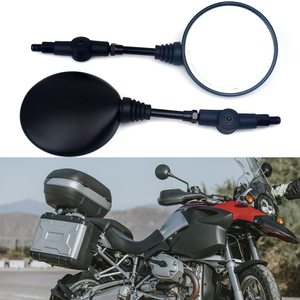 10mm Round Folding Rearview Motorcycle <b>Mirrors</b> for Sports Bike Suzuki Cruiser Scooter for Honda - Product Image 3