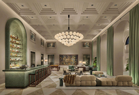 Ensemble de meubles de chambre d'hôtel 5 étoiles en bois massif écologique de luxe, ensemble complet de meubles d'hôtel commercial, garantie de 10 ans
