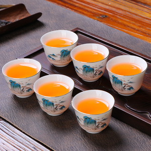 Services à thé en céramique personnalisés, ensemble de tasses à thé Gaiwan en <span class=keywords><strong>porcelaine</strong></span> blanche, vaisselle à thé artisanale de maître, cadeaux, ensemble de vaisselle à boisson chinoise - Product Image 3