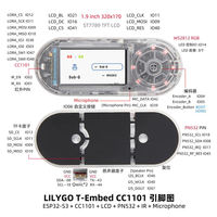 Carte de développement T-Embedd-CCC1101 ESP32-S3 avec écran LCD de 1,9 pouce, module PN532, kits et modules électroniques