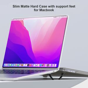 Funda Rígida Ultrafina Mate para MacBook de 13/14/15/16 Pulgadas, Cubierta Esmerilada para Portátil con Patas de Soporte Metálicas Antideslizantes - Product Image 2