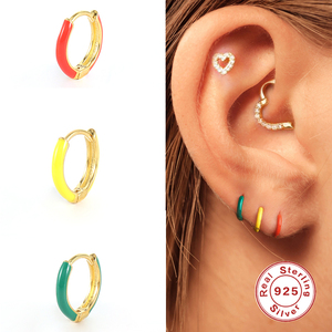 ต่างหูห่วงเคลือบสีสไตล์มินิมอลแฟชั่นฤดูร้อน ROXI ขายส่ง - Product Image 2