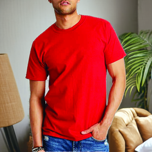 Camiseta de hombre al por mayor con logo personalizado impreso, 100% algodón, cuello redondo, corte holgado, servicio OEM personalizado, camiseta de color sólido para hombre - Product Image 2