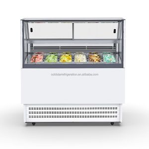 Portable Commercial Frozen Ice Cream Display Cabinet with Air-Cooled <b>System</b> Single Temperature Refrigeration Equipment - Product Image 1